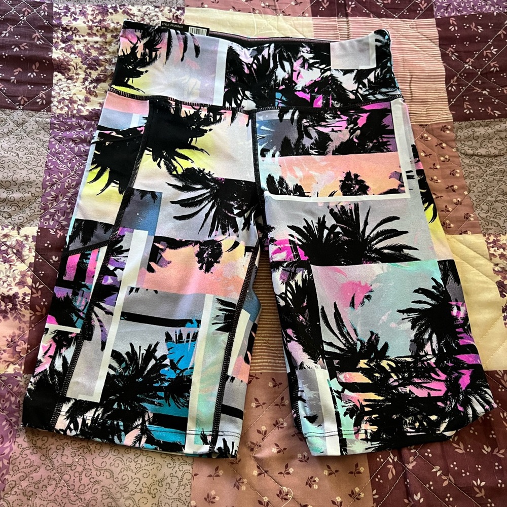 Colorful Palm Tree Print Shorts